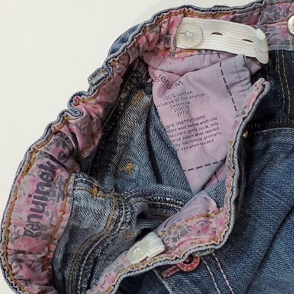 Geniune Kids Blue Jeans Size 12M Adjustable Waist - Picture 3 of 4